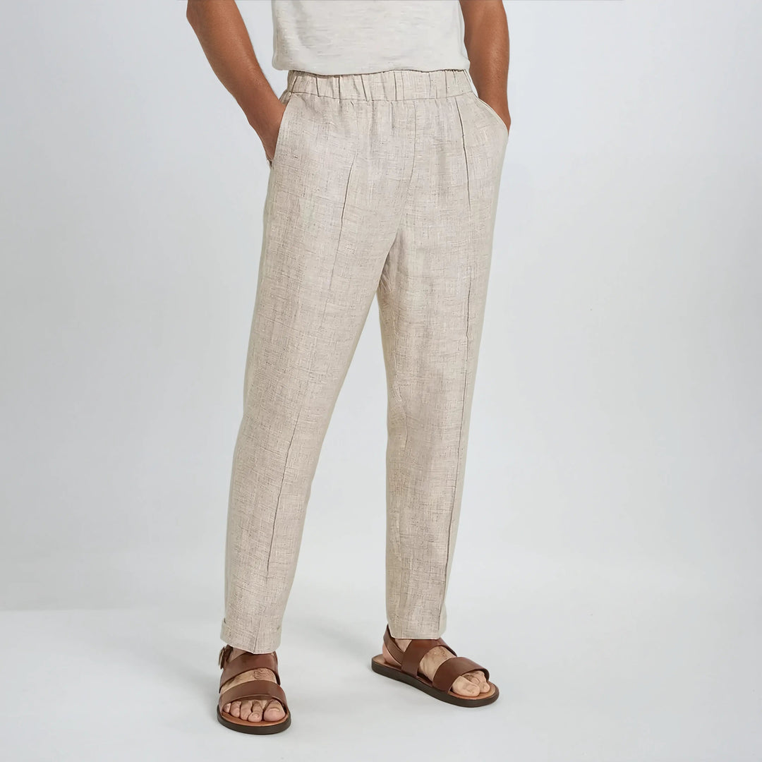 Men's Linen Trousers – Beige