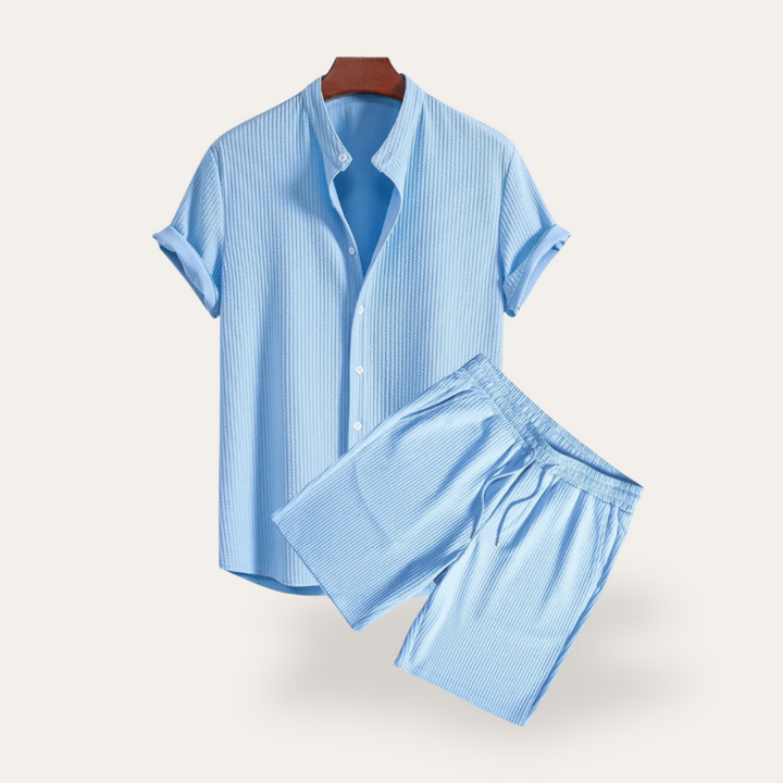 Men’s Linen-Blend Shirt & Shorts