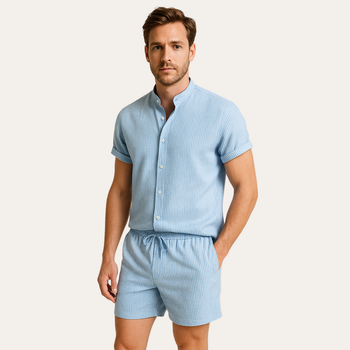 Men’s Linen-Blend Shirt & Shorts