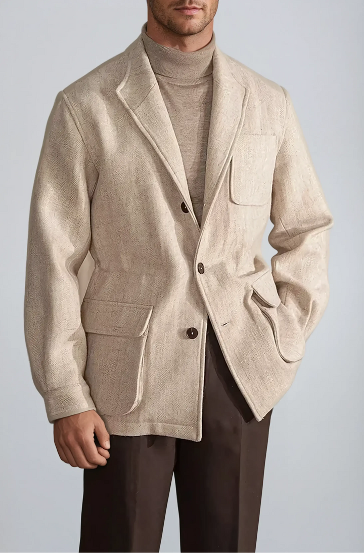 Men's Wool Coat – Beige