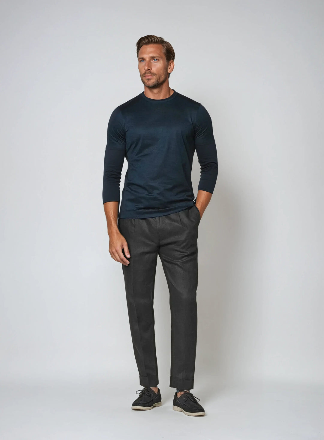 Men's Linen Trousers – Black