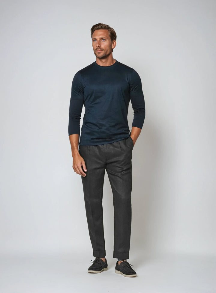 Men's Linen Trousers – Black