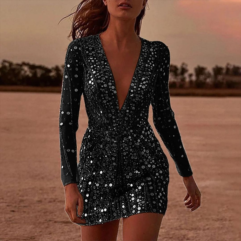 Borough | Kian – Sequin Mini Dress Women-Women’s Dresses-Borough Fashion