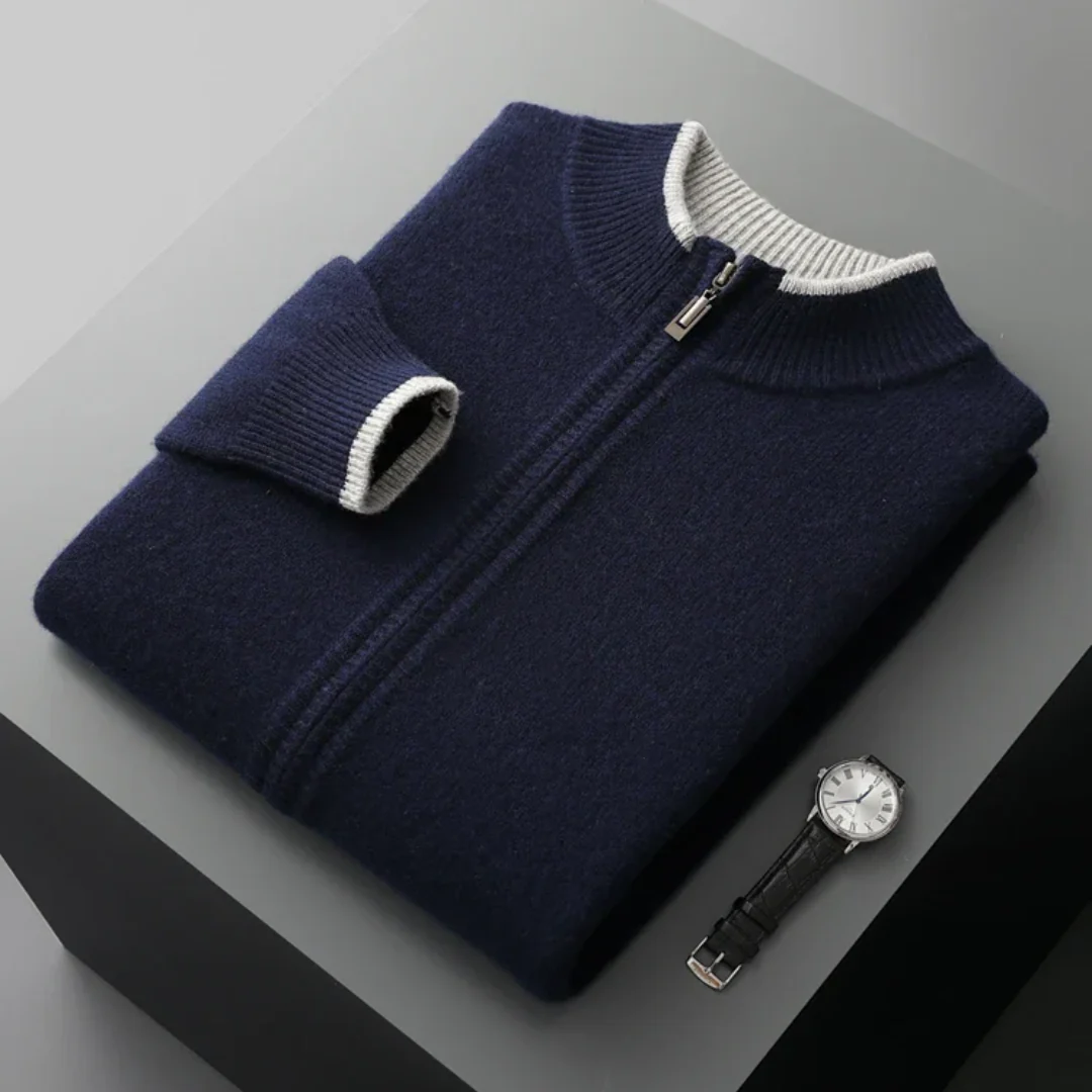 Men’s Classic Wool Zip Cardigan