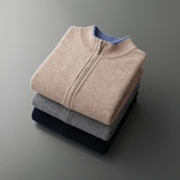 Men’s Classic Wool Zip Cardigan