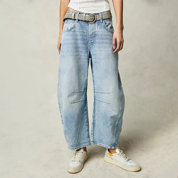 Ella | Women's Wide-Leg Comfort Denim Jeans-women pants-Borough Fashion