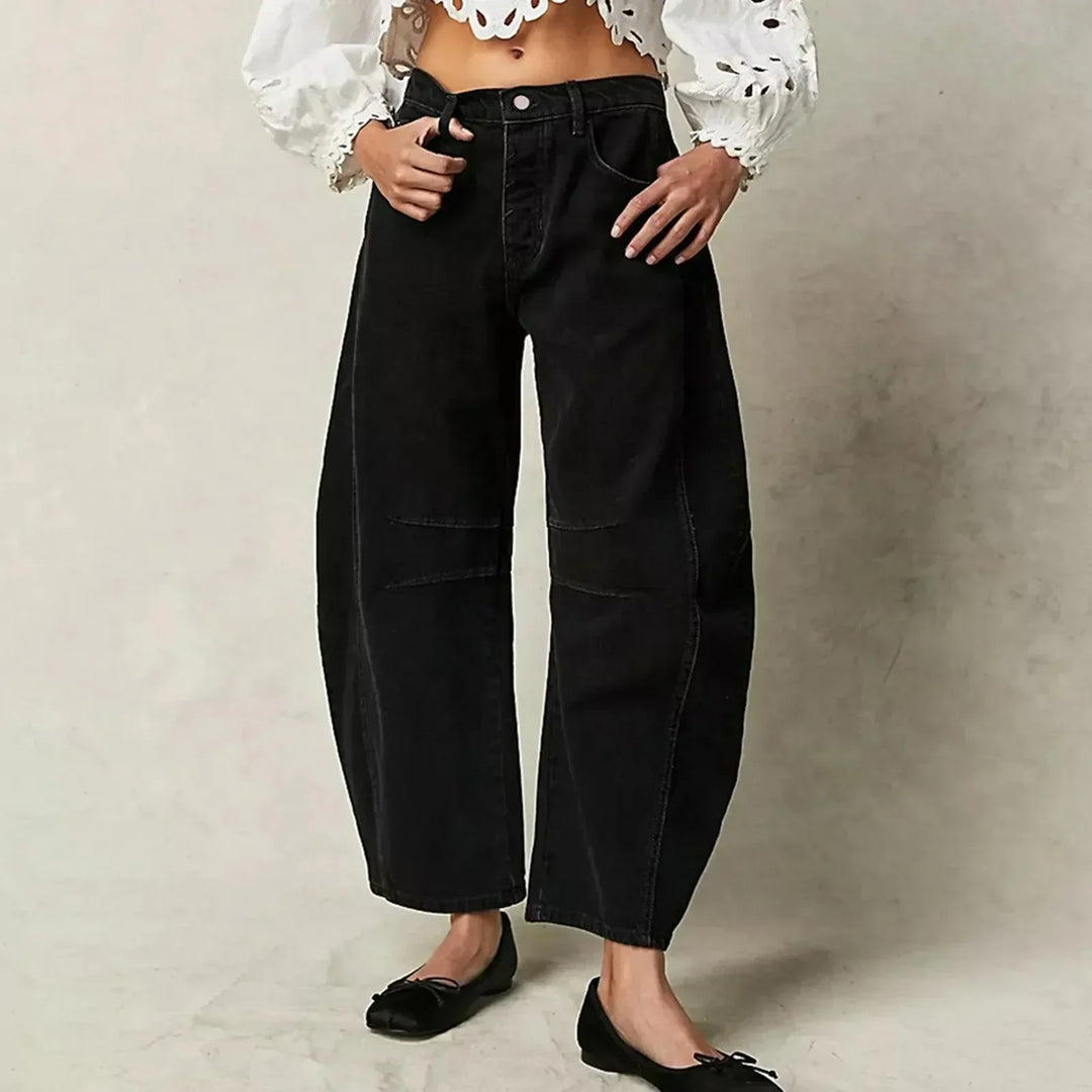 Ella | Women's Wide-Leg Comfort Denim Jeans-women pants-Borough Fashion