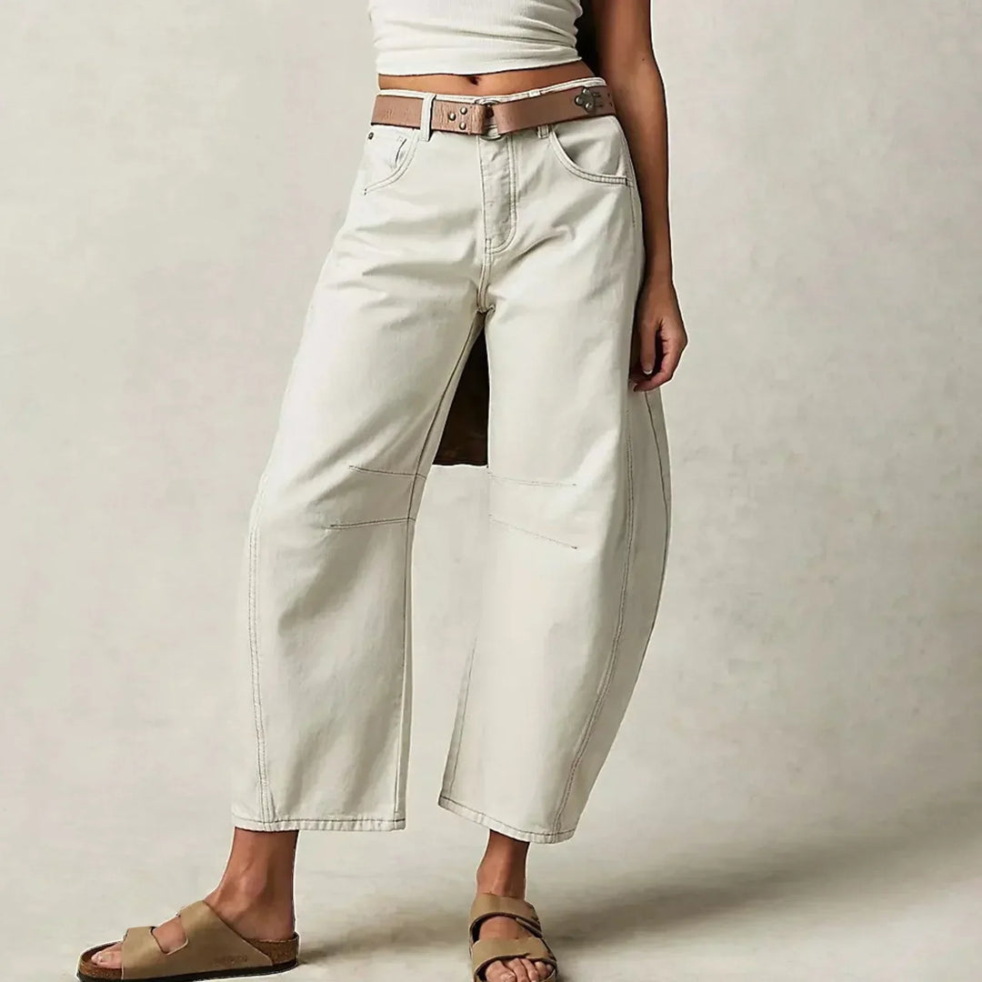 Ella | Women's Wide-Leg Comfort Denim Jeans-women pants-Borough Fashion