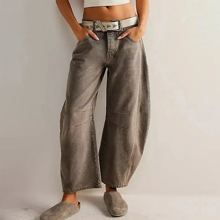 Ella | Women's Wide-Leg Comfort Denim Jeans-women pants-Borough Fashion