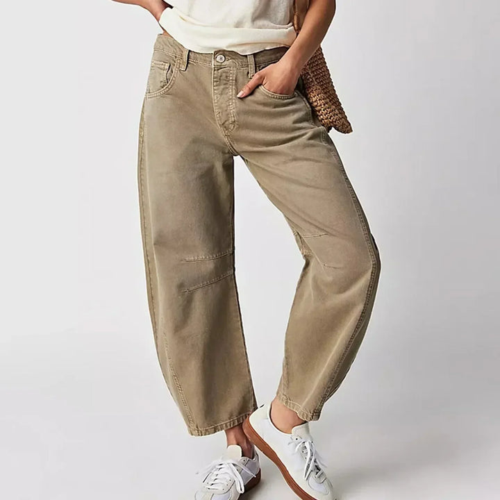 Ella | Women's Wide-Leg Comfort Denim Jeans-women pants-Borough Fashion