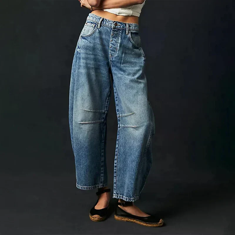Ella | Women's Wide-Leg Comfort Denim Jeans-women pants-Borough Fashion