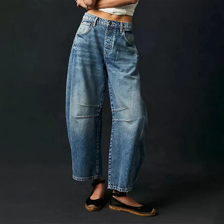 Ella | Women's Wide-Leg Comfort Denim Jeans-women pants-Borough Fashion
