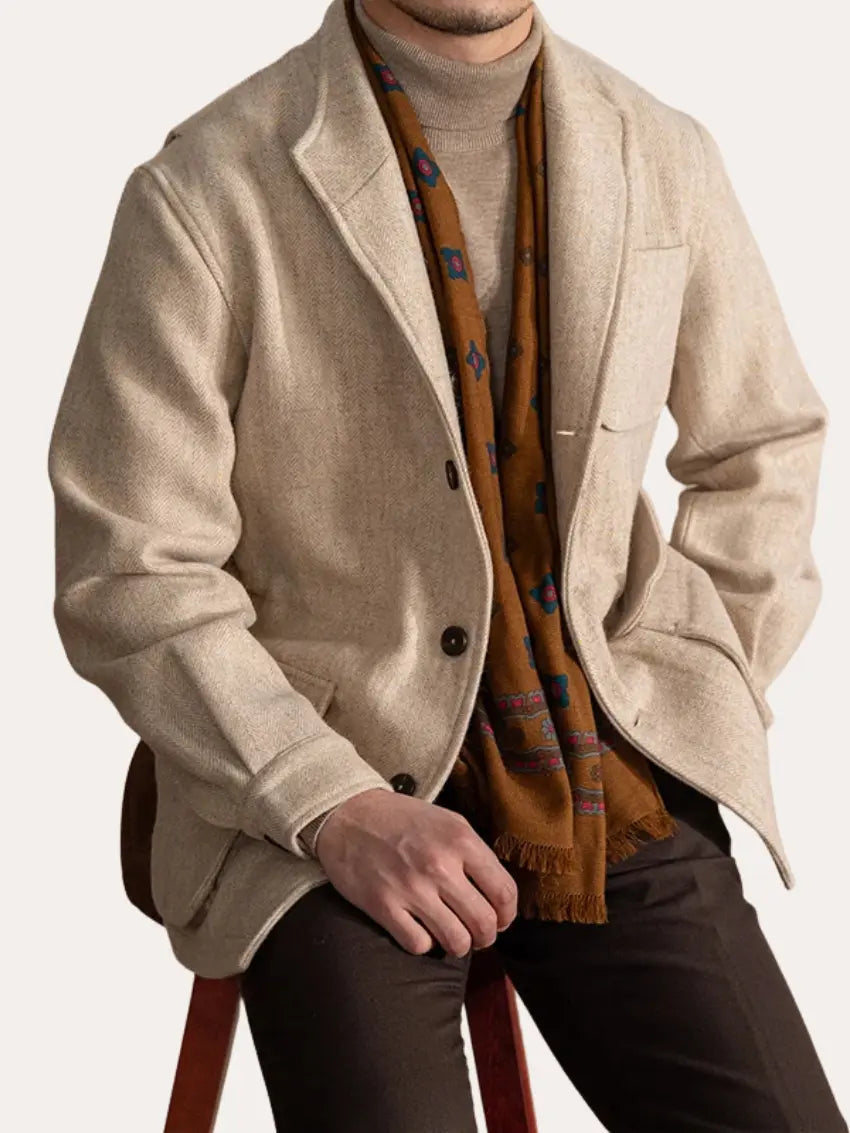 Men's Wool Coat – Beige