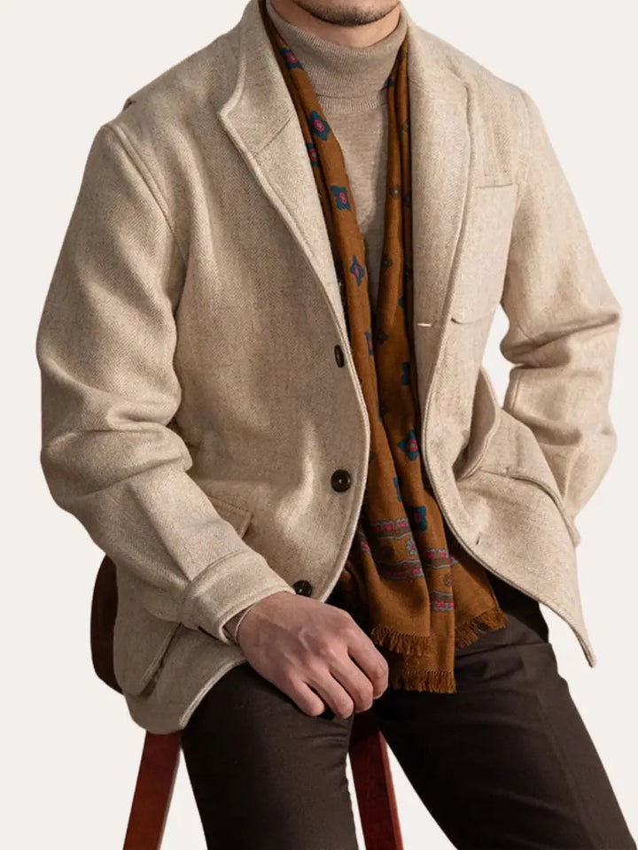 Men's Wool Coat – Beige