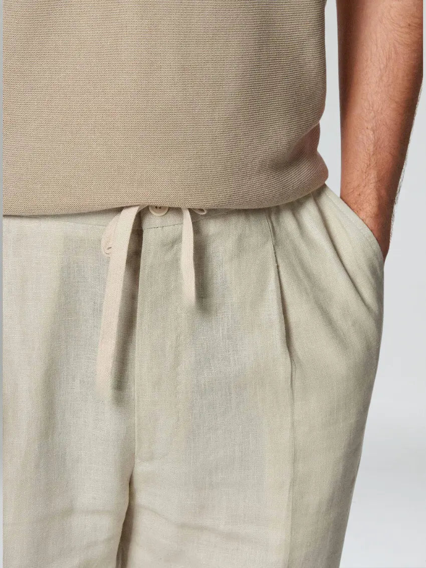 Men's Lightweight Linen Trousers – Beige