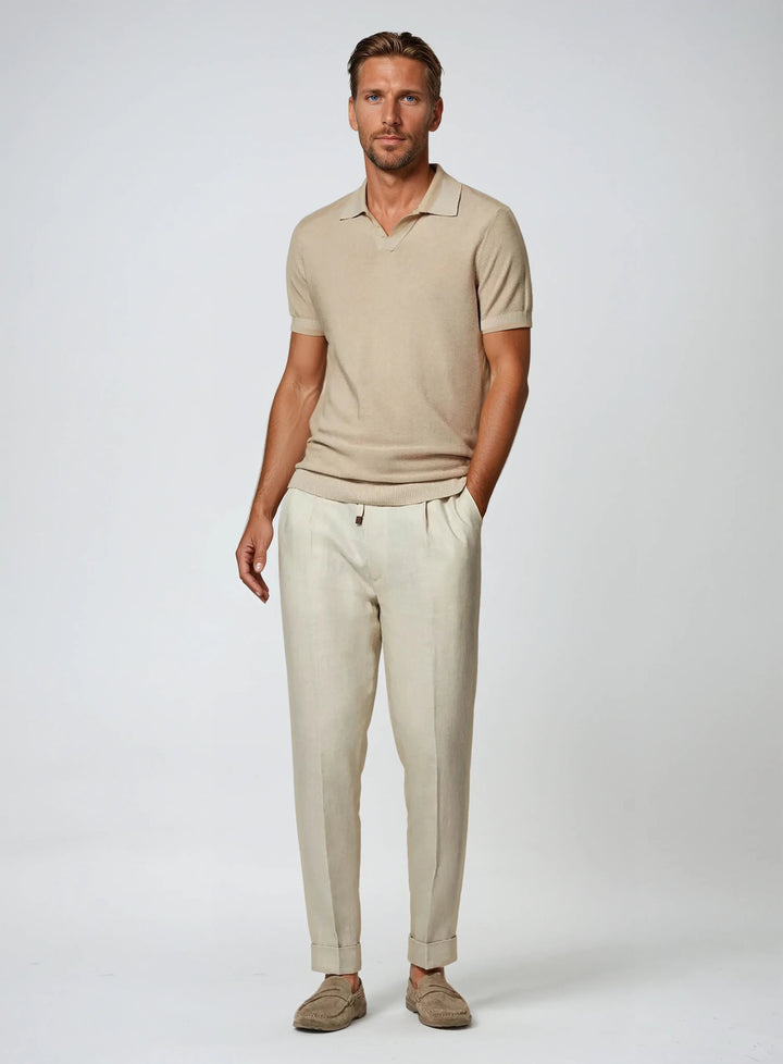Men's Lightweight Linen Trousers – Beige