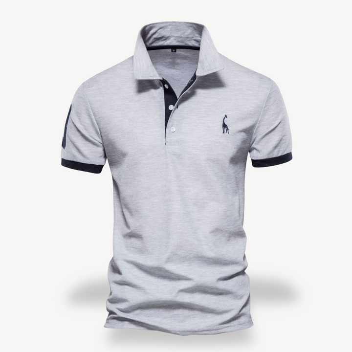 Men's Polo Shirt - Slim Fit, Cotton, Color Accents
