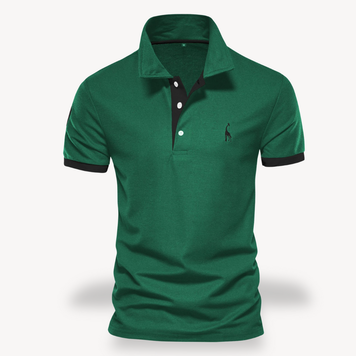Men's Polo Shirt - Slim Fit, Cotton, Color Accents
