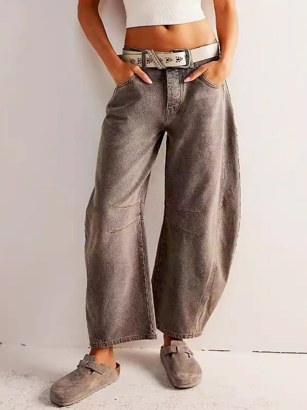 Lana | Women’s High-Waist Printed Denim Jeans-Women's Jeans-Borough Fashion