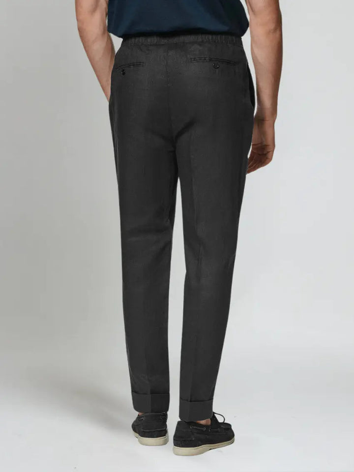 Men's Linen Trousers – Black