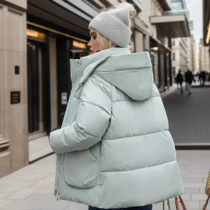 Women's Padded Waterproof Winter Coat with Hood