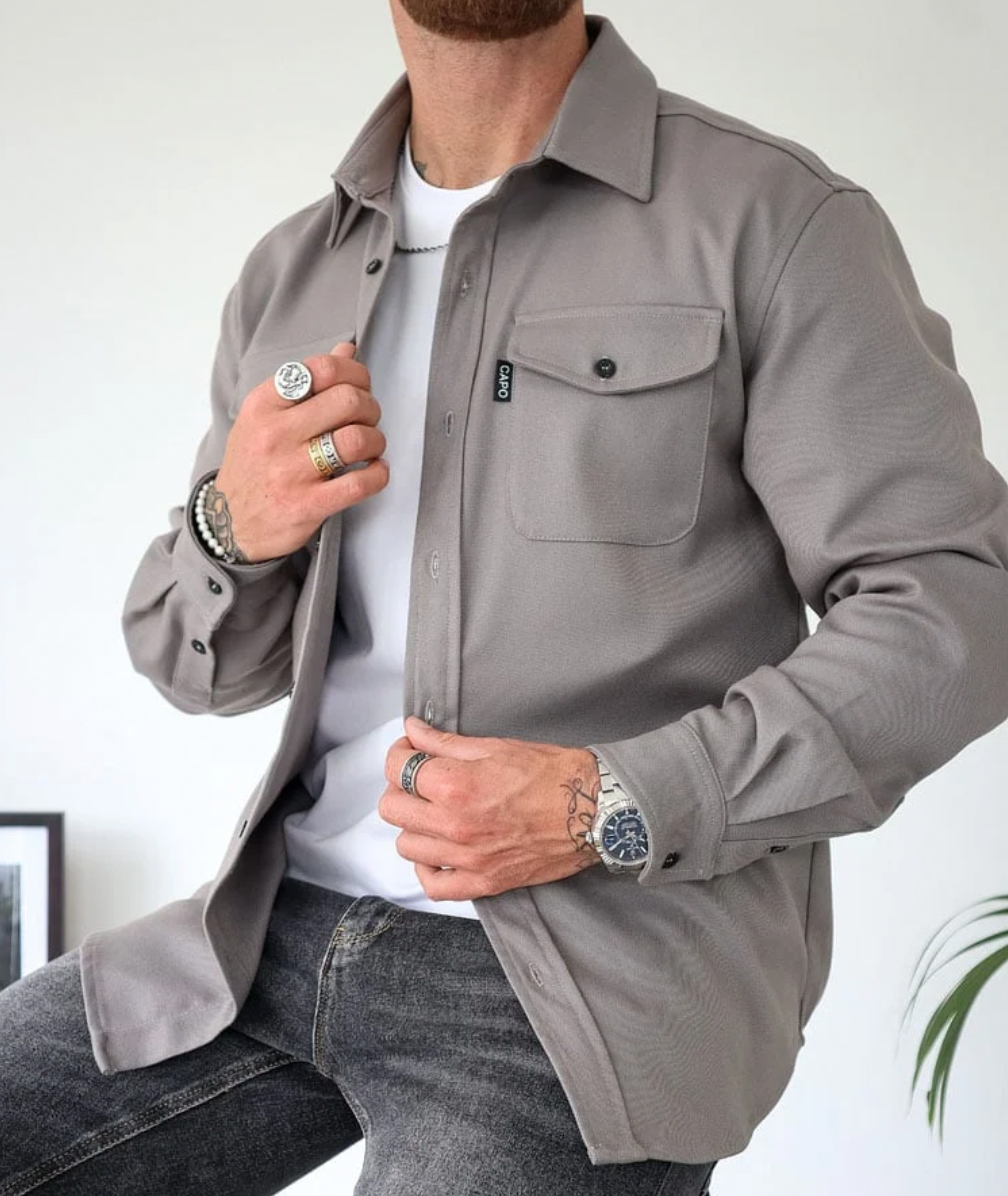 Men's Longsleeve Shirt with Pockets