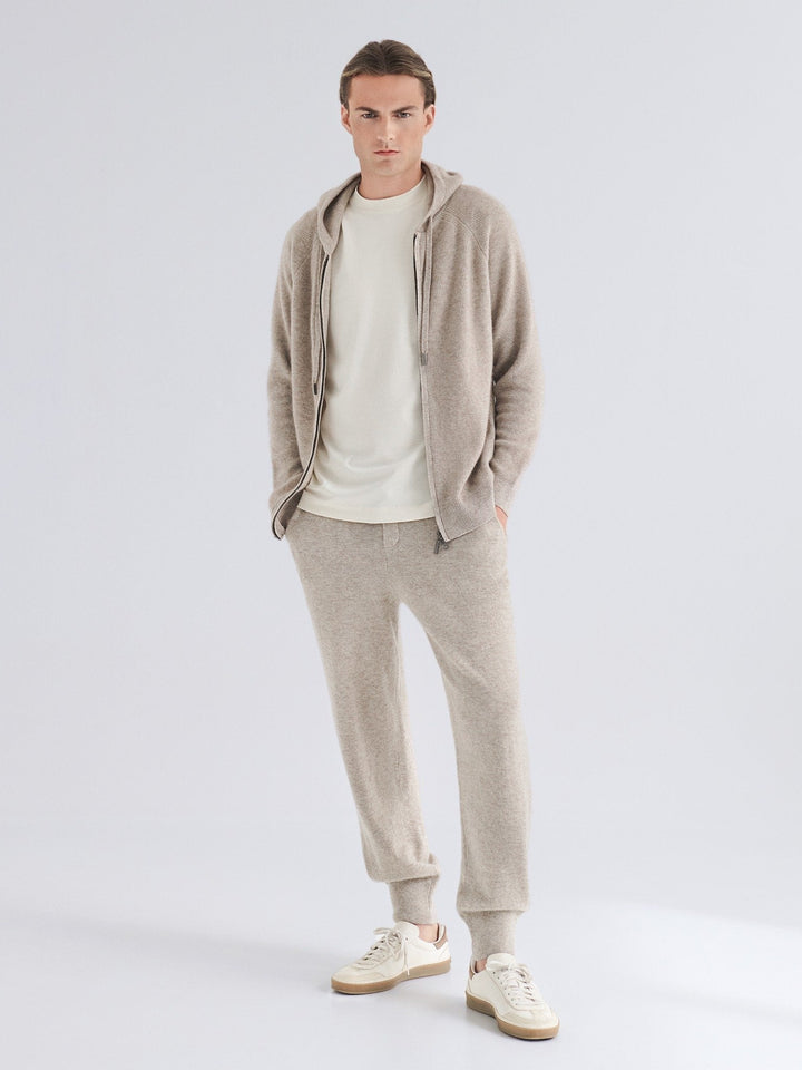 Men’s Refined Zip Hoodie – Beige-Vest-Borough Fashion