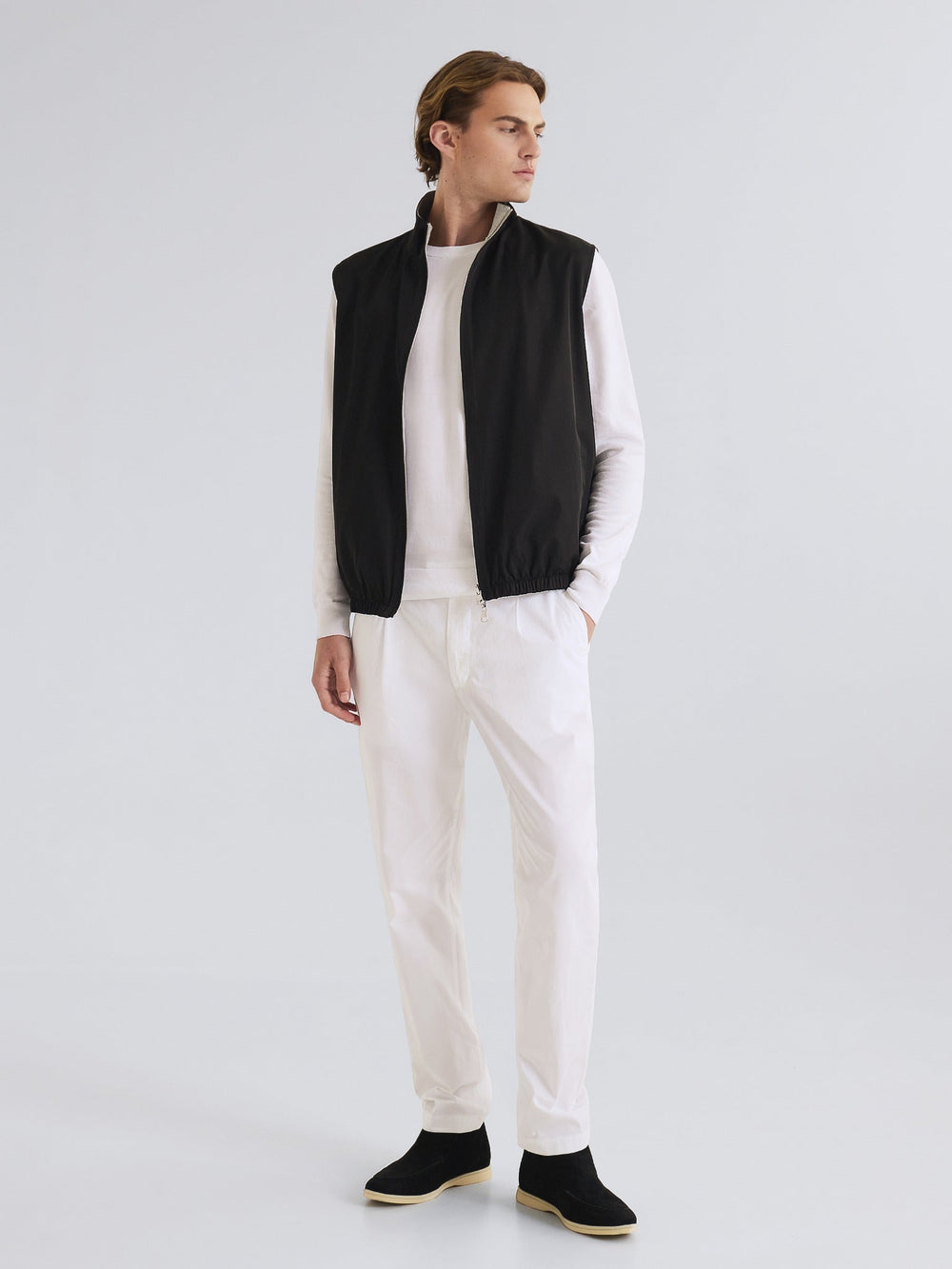 Men's Reversible City Bodywarmer – Black / Grey-Bodywarmer-Borough Fashion