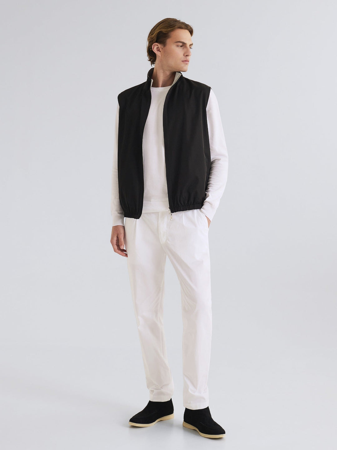 Men's Reversible City Bodywarmer – Black / Grey-Bodywarmer-Borough Fashion