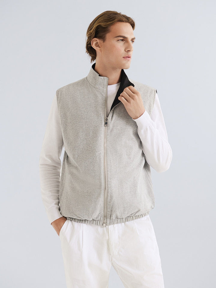 Men's Reversible City Bodywarmer – Black / Grey-Bodywarmer-Borough Fashion