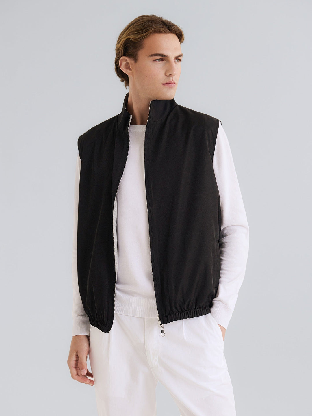 Men's Reversible City Bodywarmer – Black / Grey-Bodywarmer-Borough Fashion