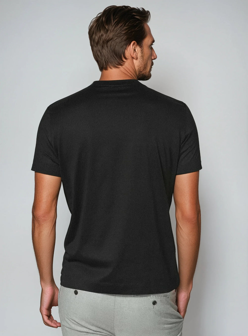 Men's Slim Fit T-shirt – Black-T-shirt-Borough Fashion