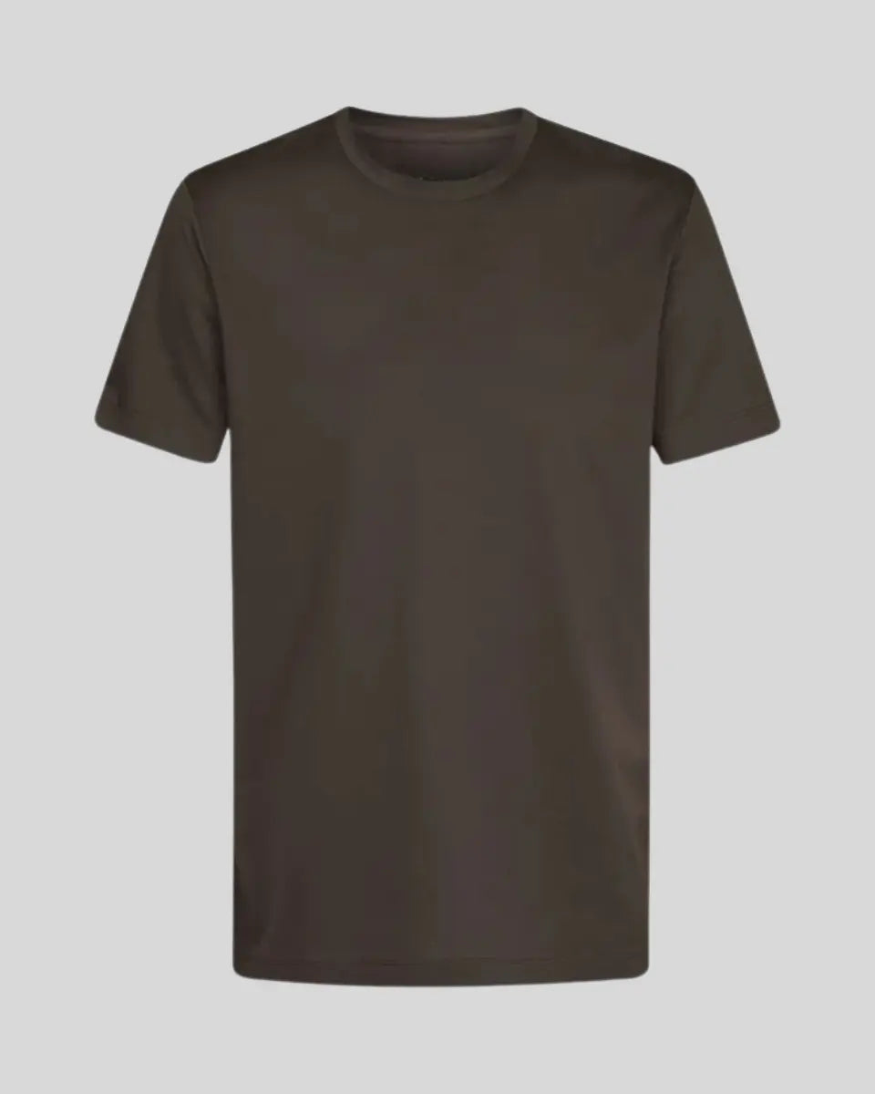 Men’s Slim Fit T-shirt – Dark Brown-T-shirt-Borough Fashion
