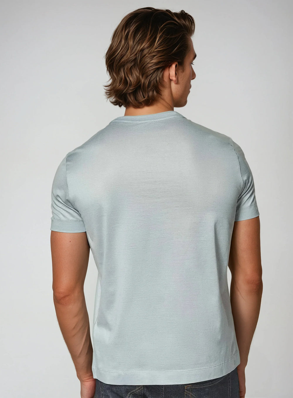 Men’s Slim Fit T-shirt – Soft Grey-T-shirt-Borough Fashion