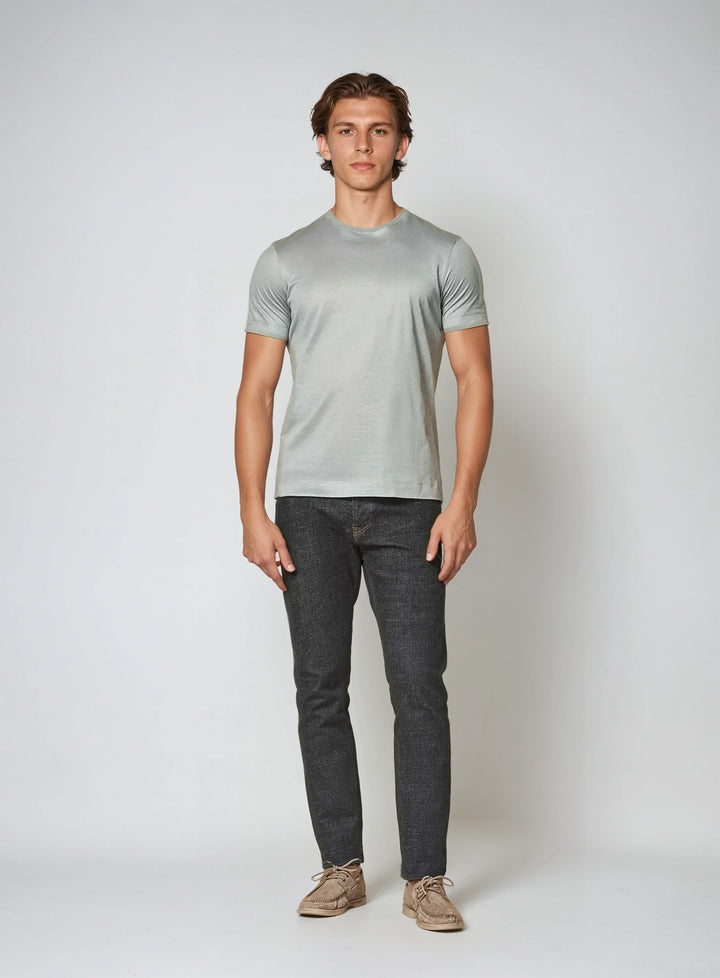 Men’s Slim Fit T-shirt – Soft Grey-T-shirt-Borough Fashion