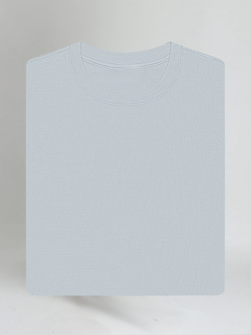 Men’s Slim Fit T-shirt – Soft Grey-T-shirt-Borough Fashion