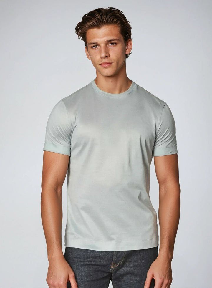 Men’s Slim Fit T-shirt – Soft Grey-T-shirt-Borough Fashion