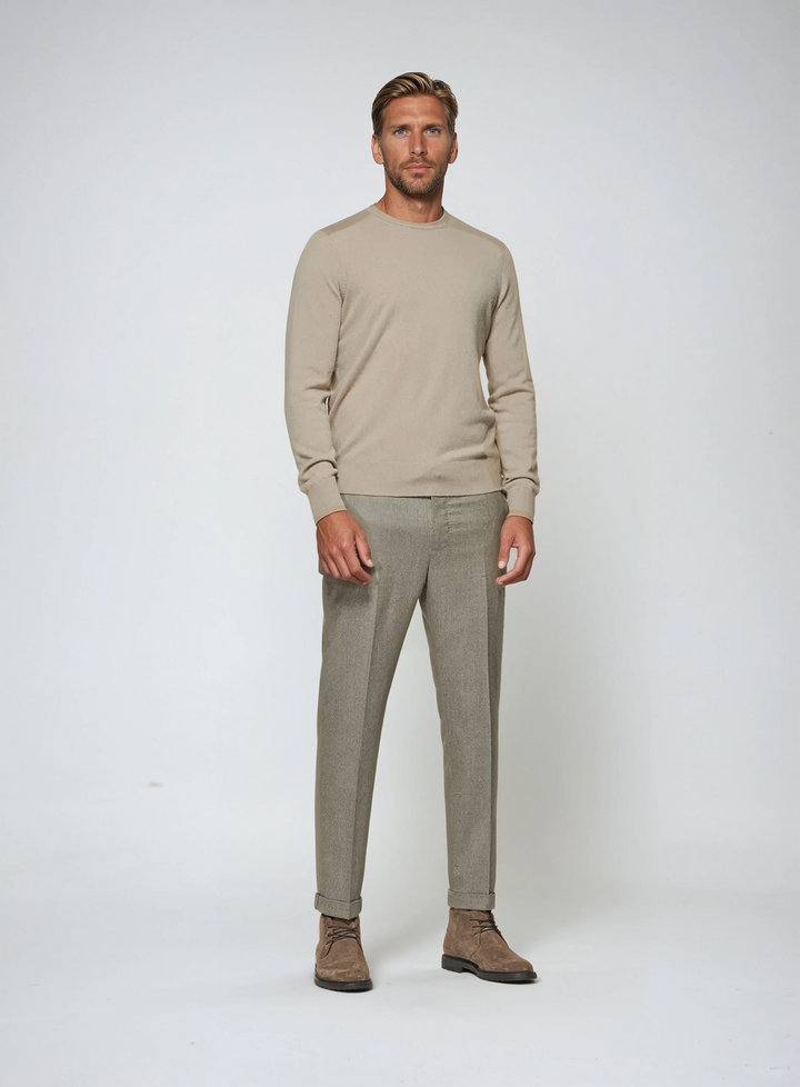 Men’s Sweater – Beige-Sweater-Borough Fashion