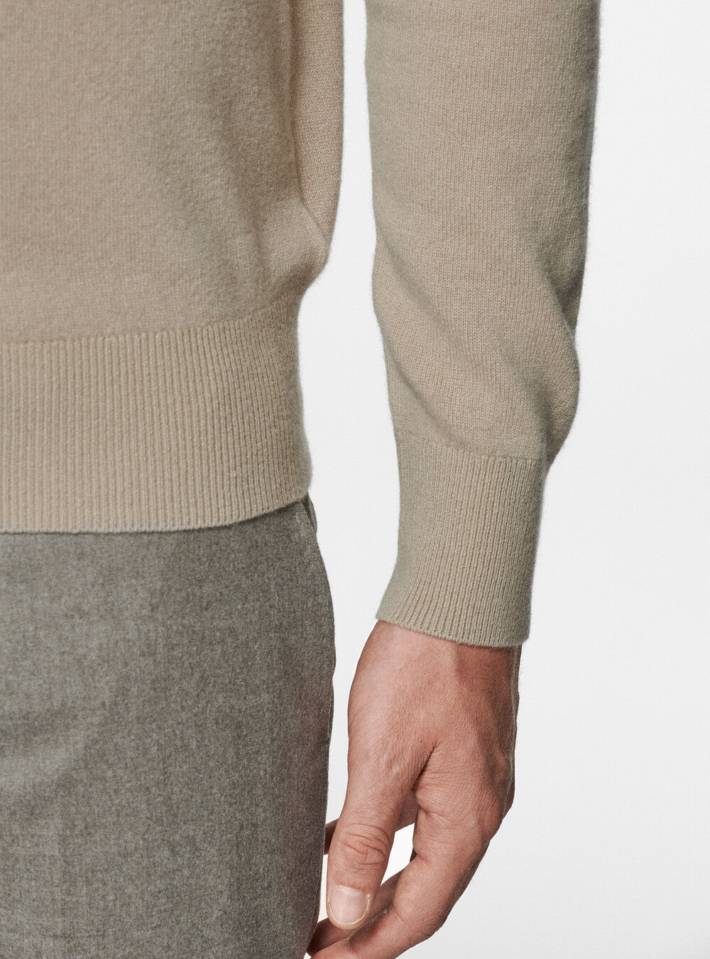 Men’s Sweater – Beige-Sweater-Borough Fashion