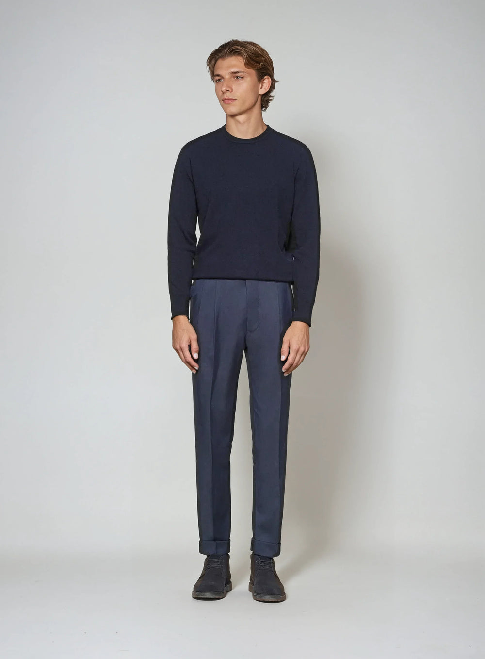 Men’s Sweater – Navy Blue-Sweater-Borough Fashion