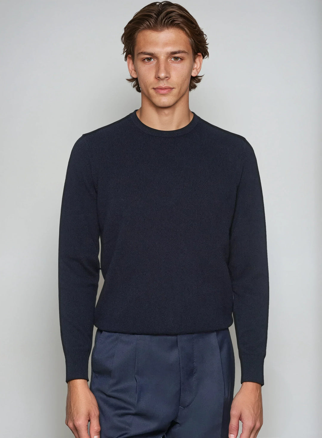 Men’s Sweater – Navy Blue-Sweater-Borough Fashion