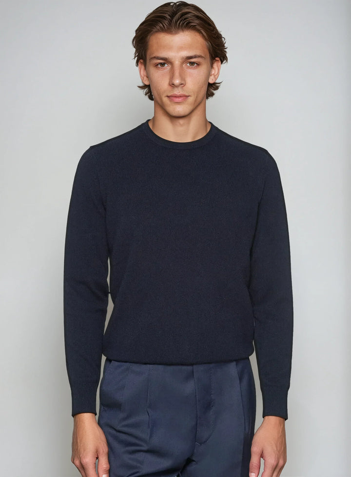 Men’s Sweater – Navy Blue-Sweater-Borough Fashion