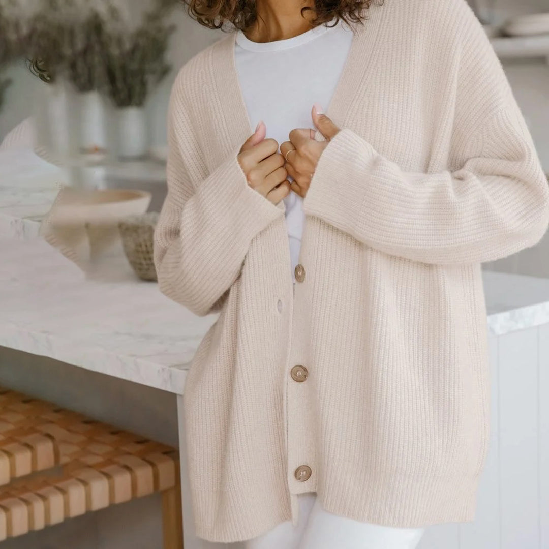 Women’s Button-Up Knitted Oversized Cardigan