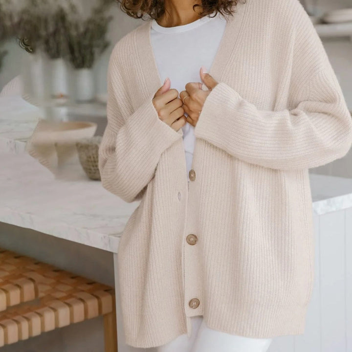 Women’s Button-Up Knitted Oversized Cardigan