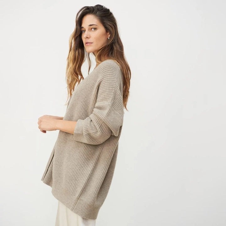 Women’s Button-Up Knitted Oversized Cardigan