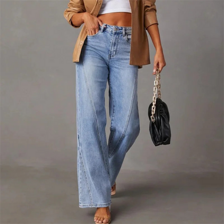 Valeria | Women’s Retro High-Waisted Denim Jeans-Women's Jeans-Borough Fashion