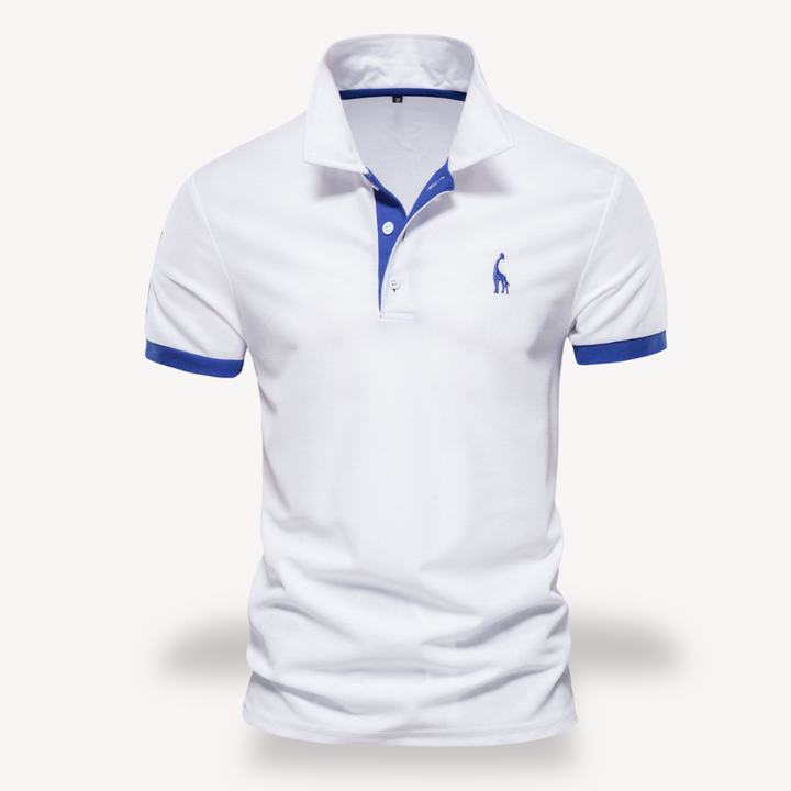 Men's Polo Shirt - Slim Fit, Cotton, Color Accents