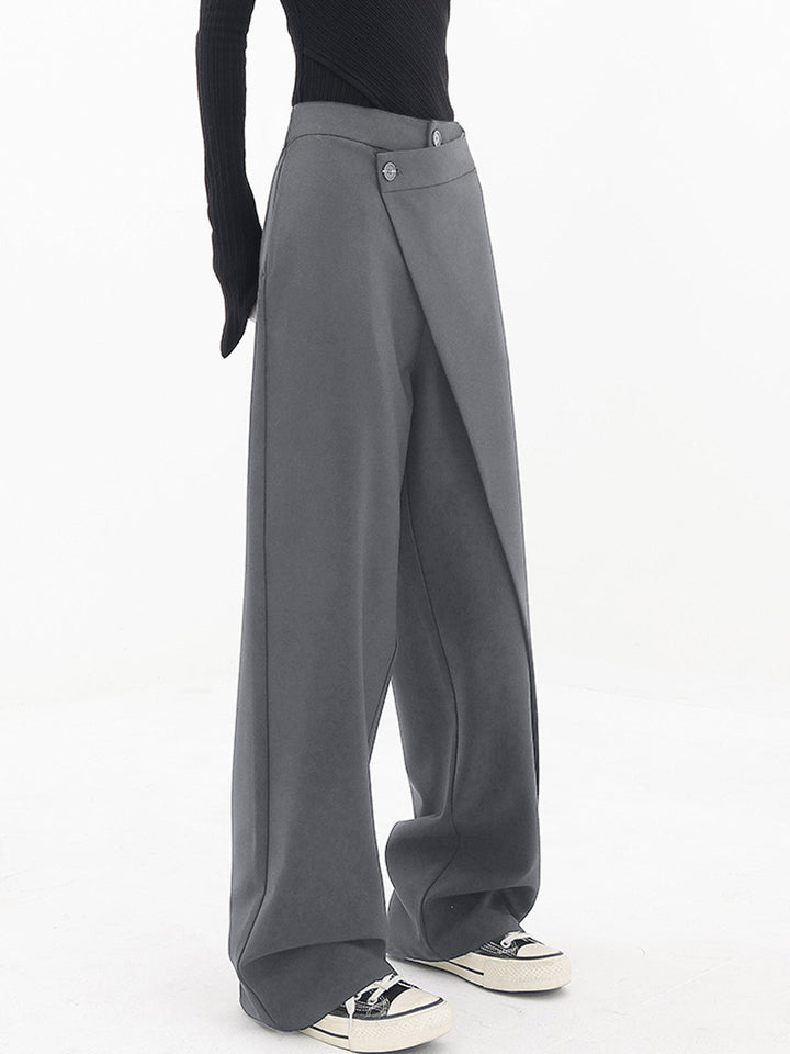 Zarah | Women’s Asymmetric Baggy Trousers-women pants-Borough Fashion