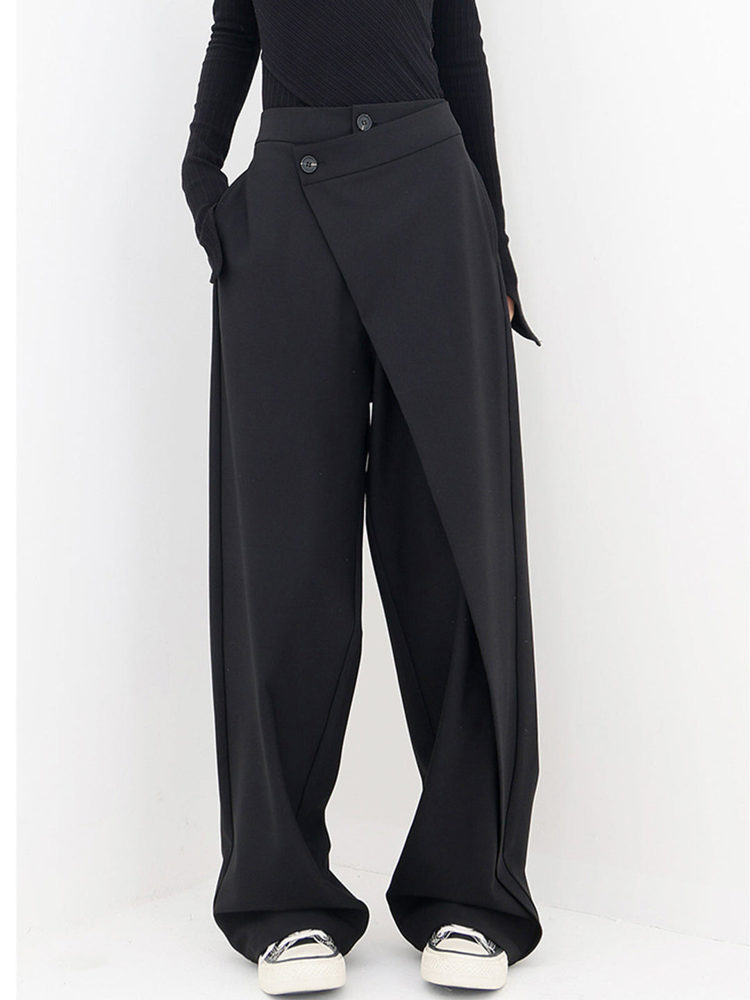 Zarah | Women’s Asymmetric Baggy Trousers-women pants-Borough Fashion