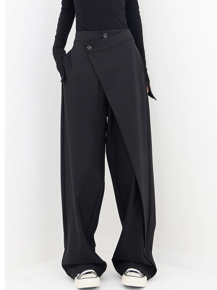 Zarah | Women’s Asymmetric Baggy Trousers-women pants-Borough Fashion